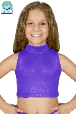TOP LYCRA SCOLLO AMERICANO VIOLA DANZA BAMBINA